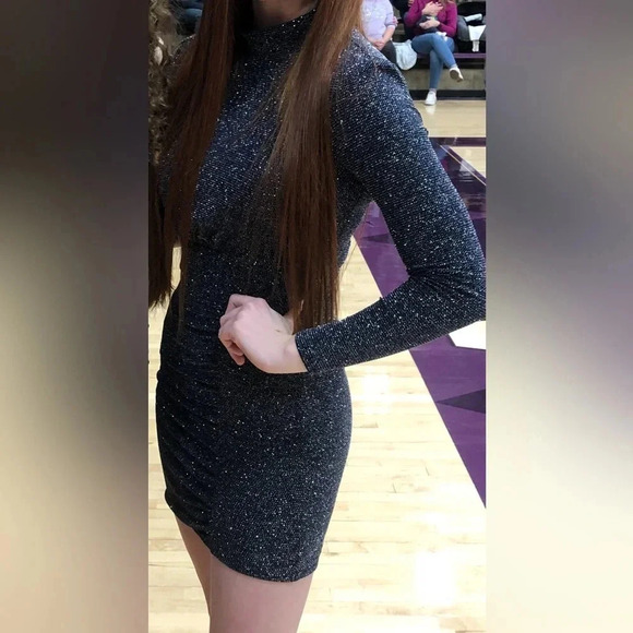 Sparkly Fitted Homecoming Dress - Picture 2 of 2